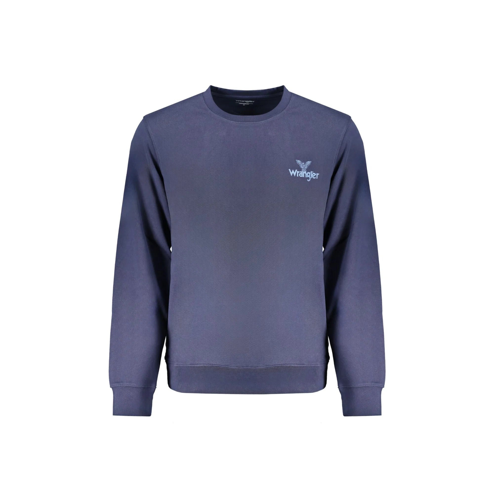 Wrangler Felpa Uomo Blu Girocollo Garzata Stampa Logo Felpe - foto prodotto